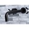 Kingston Brass Roman Tub Faucet, Matte Black, Wall Mount KS8020ZX - alternate 6